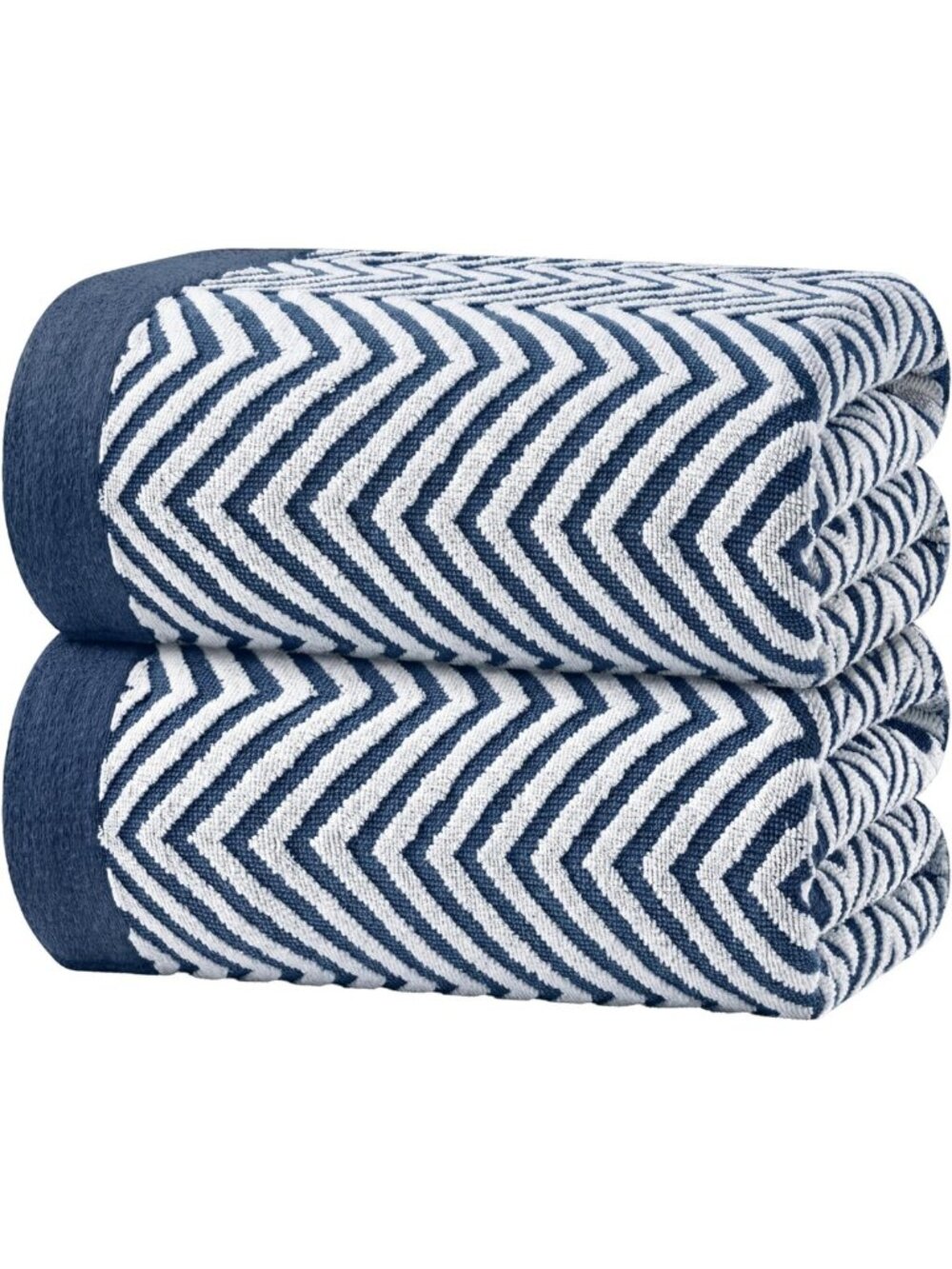 Oversized White Cotton Beach Towels, Ultra Absorbent, Luxury Pool Towels, 2 Pack